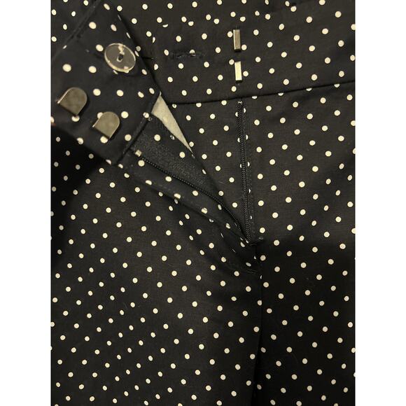 Ann Taylor Cropped Pants Navy White Dots Size 10 NWT - Picture 2 of 8